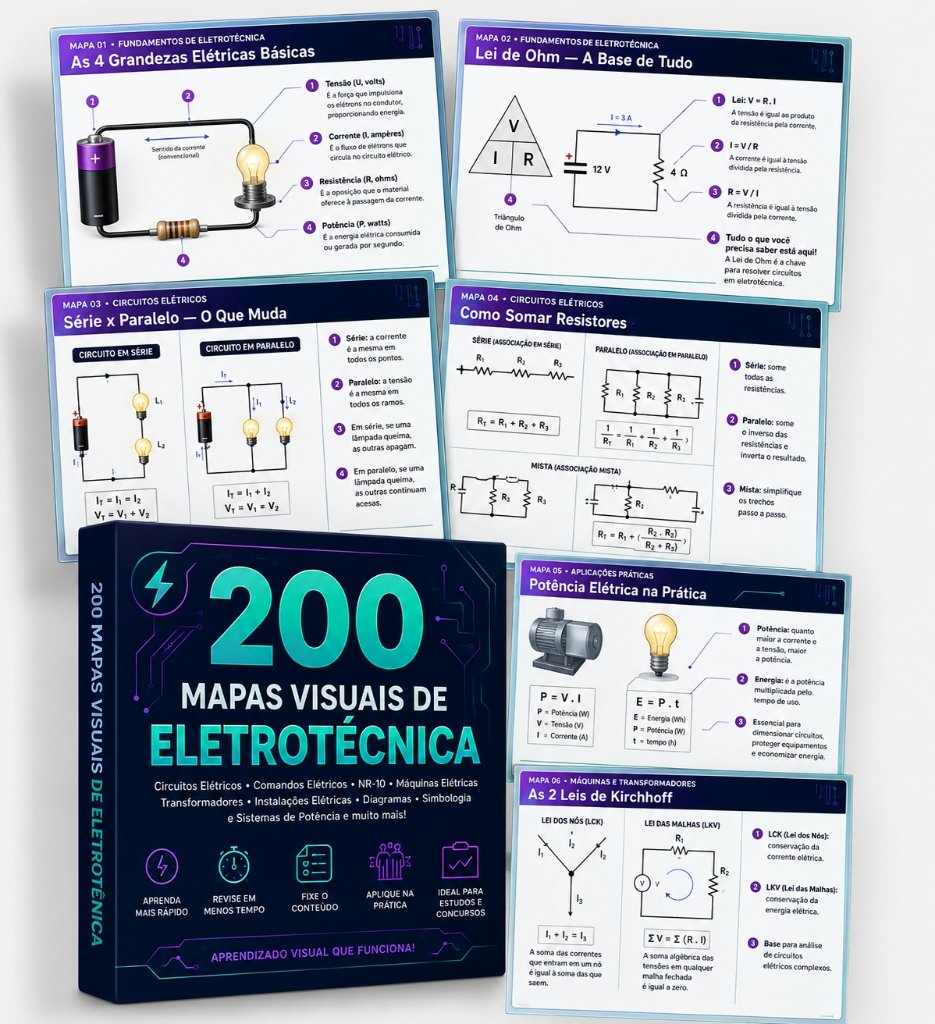 EletroMap 200 - 200 Mapas Mentais Visuais de Eletrotécnica